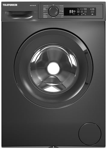 Telefunken W-01-52-DI Waschmaschine 5 kg | Frontlader | 1000 U/Min | 15 Programme | Mengenautomatik & Überlaufschutz | Startzeitvorwahl | dark-inox