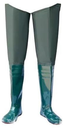 Trampolieri Stivali da Pesca Trampolieri Impermeabili in PVC, Stivali da Pesca Leggeri per Uomo E Donna, Stivali Alti Fino A 80 Cm per Agricoltura E Caccia(43 EU)
