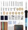 Brandmalerei Lötkolben Set, 62 Pcs Brandmalerei Brandmalkolben Set, Einstellbarer Temperatur Von 200 Bis 450°C, für Holz Leder Gravieren DIY Kunst, Schweißen, Skulptur Holzbrandmalerei