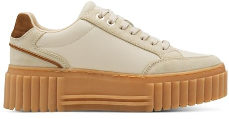 s.Oliver Damen Plateau Sneaker Platform Vegan, Beige (Beige Comb), 39 EU