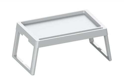 Practic Mesa plegable portátil | Bandeja plegable de desayuno de plástico resistente, 26 x 61,5 x 35,5 cm | Tablet de cama ideal para ordenador portátil, comedor, jardín, ahorro de espacio y ligero