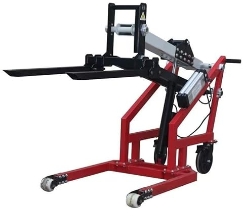 Carretilla elevadora eléctrica - Carretilla elevadora eléctrica portátil con mecanismo de elevación hidráulico - Diseño simple de brazo curvado para un fácil funcionamiento