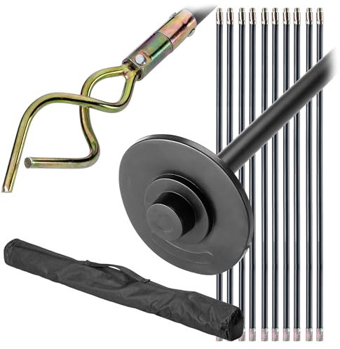 KADAX Barre di scarico 9 m, spirale per la pulizia dei tubi di scarico, per la pulizia dei tubi di scarico, per tubi e tubazioni, per la pulizia dei tubi