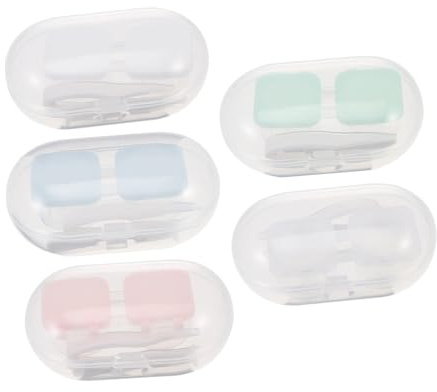 COLLBATH 5sätze Kontaktlinsenbehälter Für Augenlinsen Aufbewahrungsboxen Für Kontaktlinsen Gemischte Farben Transparent Klein Und Leicht
