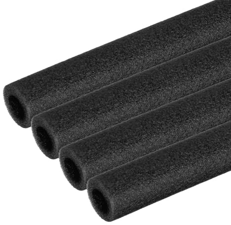 PATIKIL Pipe Insulation Foam Tube Foam Pipe Tubing Covers Black 4Pcs | 3/8 (10mm) ID x 3.3FT x 13/16 OD, Heat Preservation, for Heat Water Pipe Freeze Protection