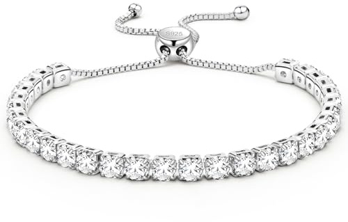 J.Fée Regali Per Lei Regalo Donna, Tennis Bracciale Donna Argento 925 Bracciale Argento 925 Bracciali Tennis Gioielli Regalo Per Lei,99