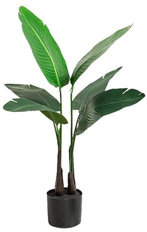 Albero Di Banano Artificiale In PE Con Foglie, Banano Pianta In Vaso, Pianta Finta Per Interno Ed Esterno, Pianta Artificiale In Vaso, Per Casa E Ufficio(180cm/5.9ft)