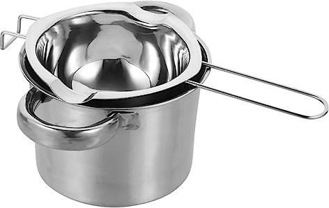 Garneck Stainless Steel Double Boiler Pot for Stove Top Outer Pot Rust Resistant Candy Chocolate Butter Cheese Melting Pan Lightweight and Easy to Clean