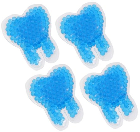 HONITANO 4 Stück Blaue Eisbeutel für Hot And Cold Therapie aus Pvc und Gel mit Runden Kanten Wiederverwendbare Kühlakkus zur Schmerztherapie und Dentalen Anwendung