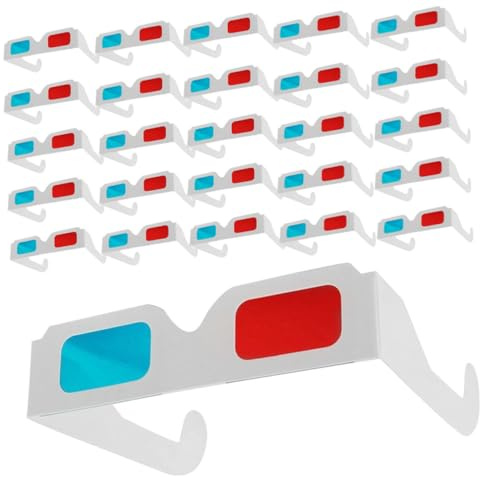 OSALADI Lot de 70 Lunettes De Cinéma 3D en Carton Verres 3D