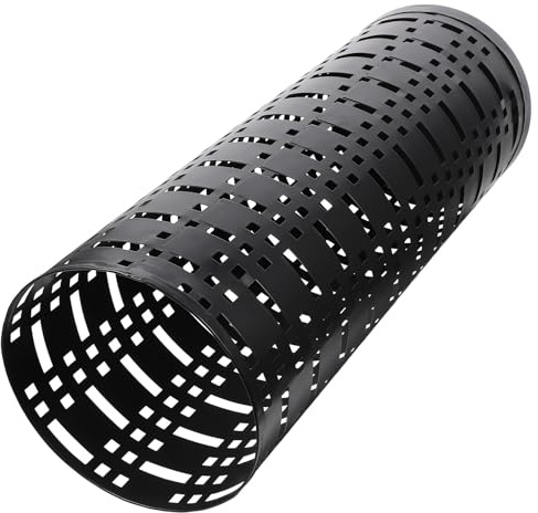 HIAKDOFT Paragüero Redondo de Hierro Metálico 30 Cm Negro Cubo para Almacenamiento Resistente Soporte para Hogar Entrada Organizador Multifuncional para Paraguas y Bastones