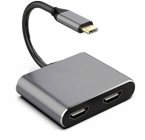 AMISENK Tipo C A 2 HDTV Splitter 4K Adattatore di Uscita Video Per Il Computer Portatile Espansione Del Lavoro Multiplo HUB Doppio Monitor USB C Hub Per Il Computer Portatile