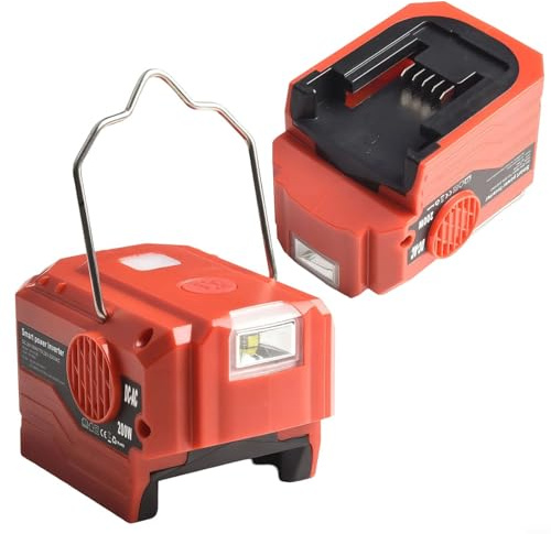 Générateur onduleur de puissance 200 W avec adaptateur de batterie pour Bosch et Dewalt pour modèles bl1830 BL1840 DCB200 DCB203 offrant une conversion d'alimentation CC en CA fiable (MWQ-220V)