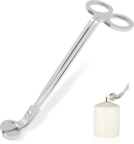 HMCEY Ciseaux Coupe Meche Bougie en Acier Inoxydable,éteignoir à Bougies avec Long Manche,Extincteur de Bougie,Accessoire éteignoir à Bougies Vintage,Candle Snuffer pour Parfumée, Maison, Fête