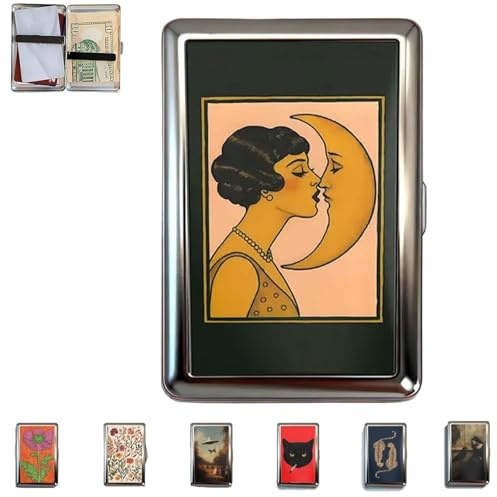 Vintage Card Holder, Vintage-Style Versatile Card & Cash Case, Metal Cases, Vintage Metal Card Holder/Wallets (#A)