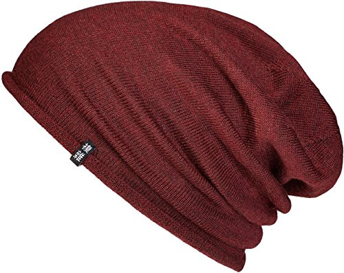 Enter the Complex® Leichte Merino Mütze, Einlagig Gestrickte Slouch Beanie, 100% Merino Wolle, Damen und Herren