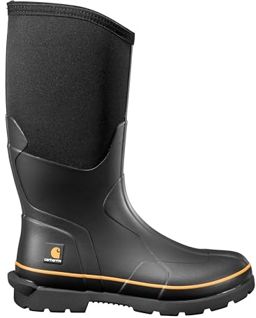 Carhartt Mudrunner Waterproof 15 Men’s Work Boots – Rubber Nano Toe, Reliable Mud Protection, Black - 15M