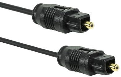 OcioDual Cavo Ottico Toslink 3m Digitale SPDIF in Fibra Optical Cable Maschio Male Nero Cavetto Optical Digital Audio Cable