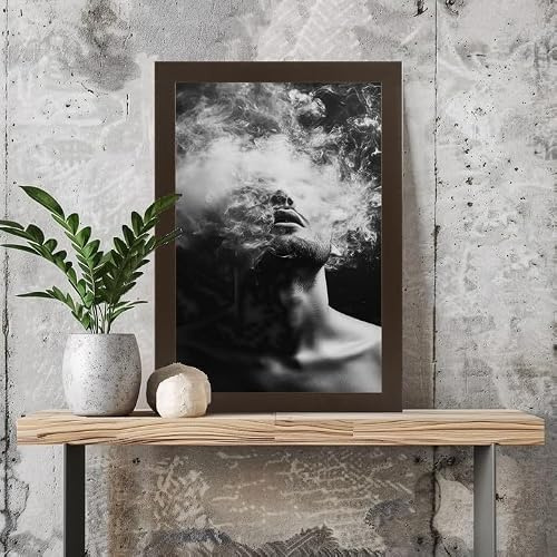 Stallmann Design 'New Modern' Bilderrahmen 36 x 49 cm (PUZZLEFORMAT) | Farbe: Schwarz | eleganter Frame für Ihre Fotos und Motive