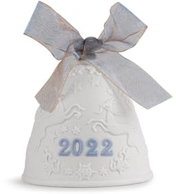 LLADRÓ Weihnachtsglocke 2022 Weihnachtsglocke aus Porzellan. Blau