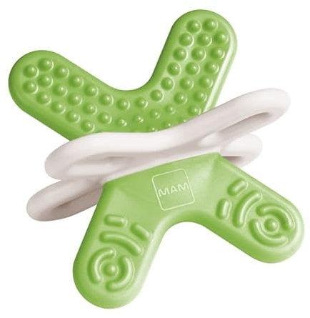 MAM C125 Beißring Bite & Relax, 2 Sterilisator-Box, Grün