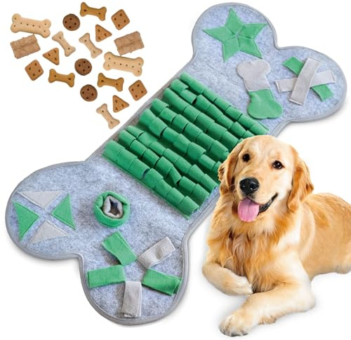 KaraLuna Hunde Schnüffelteppich für mittlere und Grosse Hunde I 79 x 40 cm groß I Hundespielzeug Suchdecke Futterdecke Schnüffelmatte Suchmatte Hunde Geburtstag Geschenk Kopfarbeit