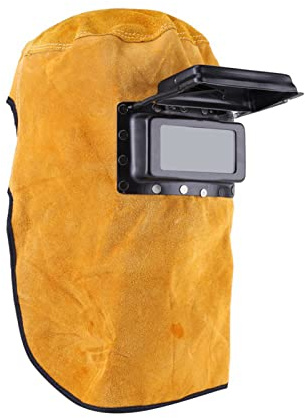 Casco Saldatura Professionale Traspirante con Visiera Oscurante Automatica Resistente Al Calore per Saldatori in Pelle Durevole di Alta Qualità
