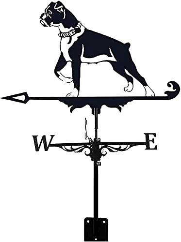 CAZARU Wetterfahne Hund Metall Vintage Wetterfahne Windrichtungsanzeiger mit Anti-Rost-Beschichtung Gartenhof für Gartenschuppen im Freien, Scheunen, Dekoration, Dachmontage, Hund B