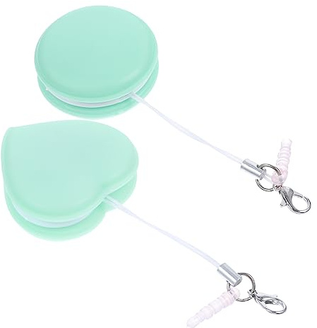 Kit de Nettoyage Écran Téléphone 2 Pièces PP Silicone Vert | Forme Ronde et Cœur, pour Empreintes sur Écrans Électroniques, Format Compact Couleur Aléatoire