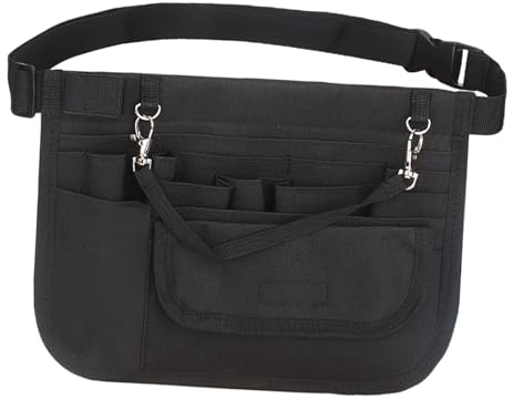 Harilla Krankenschwester-Hüfttasche, Werkzeugkoffer, verstellbar, Oxford-Stoff, Schnellauswahl, Arbeit, Gürteltasche, Hüfttasche für, Schwarz