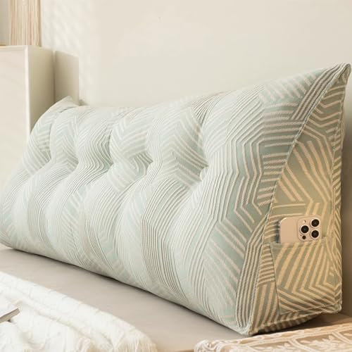 Dreieckiges Kopfteil-Kissen Rückenlehnenkissen, Große Keil-Rückenstütze Rückenlehnen Positionierungskissen Mit Tasche, Tagesbett-Sofa-Tatami-Nackenrolle, Waschbares Tagesbett-Dreiecks-Nackenkissen ( C