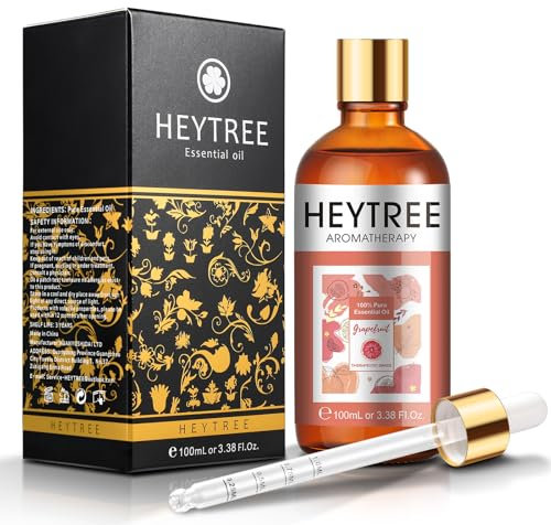 HEYTREE Grapefruit Ätherisches Öl Energetisierendes Aromatherapieöl für Entspannung, Hautpflege, Massage und DIY-100ml