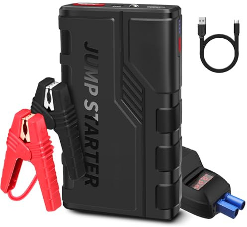 Jump Starter Power Pack, 1500A Car Battery Booster Jump Start er for 12V Vehicle, Car Jump Starter Power Bank with LED, and Jump Leads for Up to 7.0L Gas and 5.5L Diesel Engines