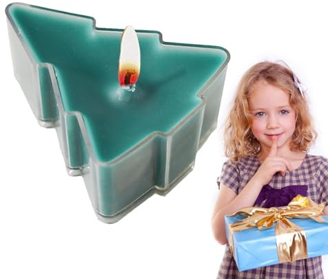 Mxshc Vela perfumada para árbol de Navidad, velas aromáticas decorativas con forma de árbol, velas de té compactas, decoración del hogar para interiores y exteriores