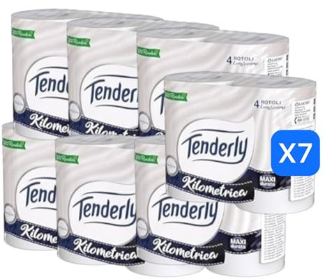 Carta Igienica Tenderly Kilometrica Wish 4 rotoli - 7 confezioni (28 rotoli)