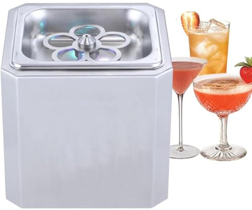 Commercial Glass Chiller, CO2 Beverage Cups Cooler, Instant LED Lights Electric Glass Chiller for Beer Wine Whiskey, Drink Cooler for Bar, Restaurant, Kitchen