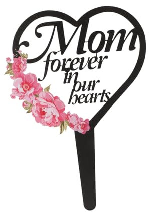 iplusmile Memorial Garden Stake Heart Shaped Metal Plaque for Gravesite Elegant Outdoor Decor Grave Marker for Loved Ones for Cemetery and Home Lawns