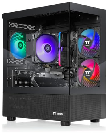 Thermaltake LCGS View i1460-170 Gaming Desktop (Intel Core™ i5-14400F, ToughRam 16GB DDR5 6000MT/s RGB Memory, NVIDIA GeForce® RTX 5060, 1TB NVMe M.2, WiFi, Windows 11) V17B-B760-560-LCS