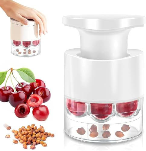MUMQAQ Cherry Pitter, 2025 New Quickly Multiple Cherries Seed Remover Cherry Pitter Multiple, Upgrade Multi-Function Cherry Pitters Core Remover 7-Hole Cherrys Pitters Tool