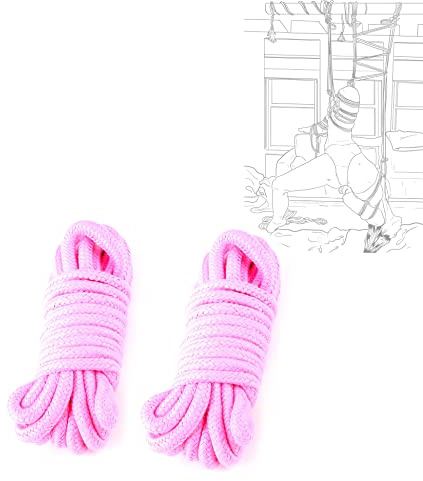 TRQOYTU Juego De 2 Piezas De Cuerda De Bondage, Cuerda De Bondage Suave De 10 Metros Cada Una, Ataduras De Bondage BDSM, Juguete Sexual, Esposas SM, Ataduras De Pies, Fetiche, Cuerda De Bondage