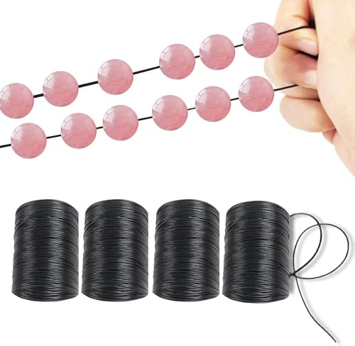 Cordon élastique rond en cuir tressé pour la fabrication de bracelets, colliers, bracelets de cheville, bijoux, loisirs créatifs, porte-clés, cordons de perles tressés, 5 m x 2 mm (noir)