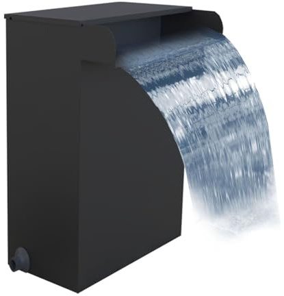 Oracra Cascade Piscine Kit de Déversoir pour Petite Cascade, Fontaines de Bassin avec Système de Filtration sans Pompe, Cascade de Terrasse Silencieuse avec Déversoir à Lames(30x15x30cm(12x6x12in))