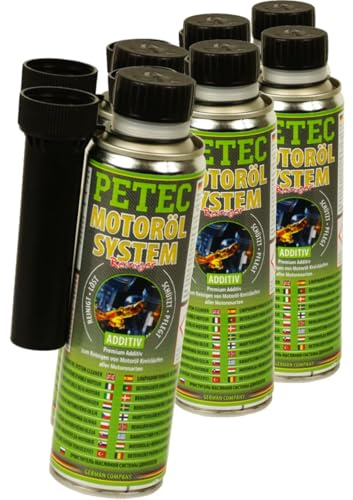 PETEC 6x 80350 Motorreiniger (1800 ml) | 6x 80350, PETEC Motoroelspülung, 300ML, Motorreiniger