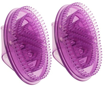 HAMPPLIES Meridian Kopfhautmassagegerät für Muskelentspannung und Körpermassage 2 Stück-pack aus Silikon Ergonomisch Kompakt und Reisetauglich für Hautpflege und Wellness
