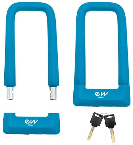 E-W EWHEEL Candado en U de Llave EWLK023 Negro