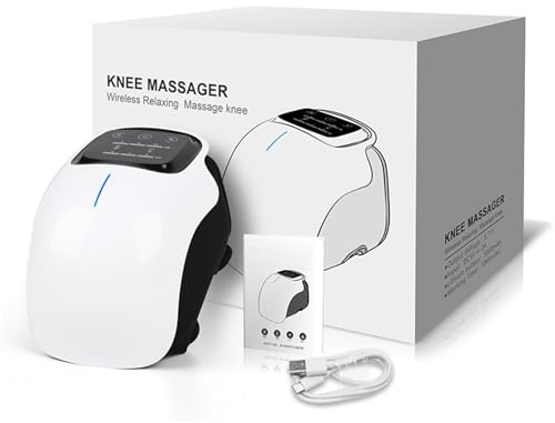 Neovena - KnieRelax Pro Knie Massagegerät elektrisch mit Vibrationsmassage und Infrarot Wärme, kabelloses Design mit LED Touchscreen und 3000 mAh Akku für Entspannung