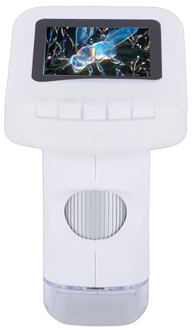 Tosuny Microscopio Electrónico Portátil, Microscopio Digital Portátil con Zoom 120-1200X para Experimentos Científicos de Estudiantes, con Función de Grabación de Fotografías y Videos