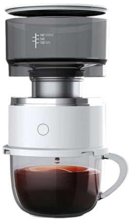SHINEOFI Cafetière à Filtre Manuelle Portable 160ml en Abs et Acier Inoxydable Filtre Fin pour Bureau et Extérieur Plusieurs styles