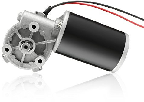 Sourcingmap DC24V 80W 100RPM 8N.M Reversible Worm Gear Motor High Torque Speed Reducing Electric Gearbox Motor-JCF63R