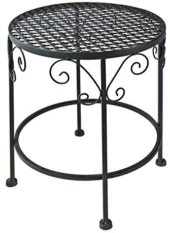 Edelman Provence Garten Pflanzentisch Blumentisch Metalltisch Pflanztisch ØxH: 30x35 cm